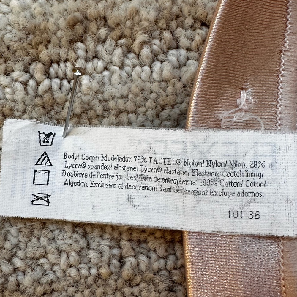 Flexees High Waist Firm Control Shapewear Booty Lifter Thigh Slimmer Nude Medium - Picture 15 of 15